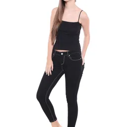 Bodycare Pack of 3 Black Camisoles E48BBB image 5