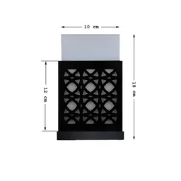 Gojeeva Black 2 Pieces Wooden Square Shaped Wall Lamps image 4