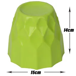 Kuber Industries Green 5 Pcs  Barfi Pattern Flower Pot image 5