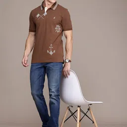 Nautica Nautical Printed Polo Collar T-shirt image 5