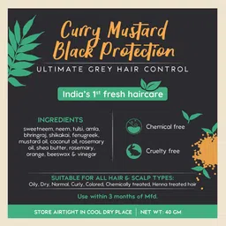 Nat Habit Set of 2 Curry Mustard Fresh Hair NutriMask For Anti-Greying - 40g Each image 4