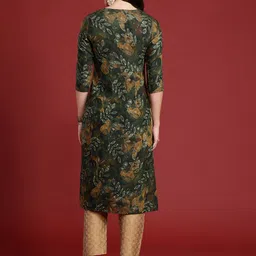 Anouk Women Floral Printed Thread Work Kurta image 5