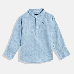 Allen Solly Junior Boys Contemporary Ethnic Motifs Printed Pure Cotton Casual Shirt-picture-32
