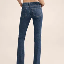 MANGO Women Blue Solid Jeans image 2
