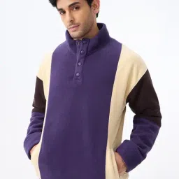 The Souled Store Oversized Sweatshirt: Dark Berry Men Oversized Sweatshirts image 3