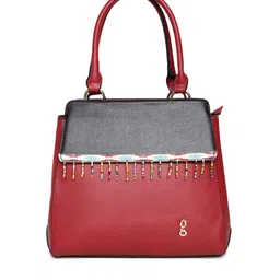 Global Desi Red & Navy Blue Colourblocked Shoulder Bag-picture-44