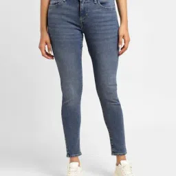 Levi's 710 Blue Super Skinny Fit Mid Rise Jeans-picture-29