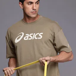 ASICS Printed Drop-Shoulder Sleeves Quick Dry Relaxed Fit Training or Gym Sports T-shirt-picture-43