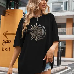 TOGS & TERRE Women Typography Printed Organic Cotton T-shirt-picture-35