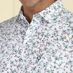 Allen Solly Men Slim Fit Floral Printed Spread Collar Cotton Casual Shirt image 5