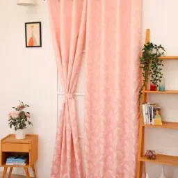 Ariana Vera FEATHER Pink Polyester 9 ft Long Door Curtain image 3