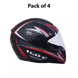 Hiker By Varroc WAVE PRO MAX Helmet Matt Black Small 580 mm Full Face, HD1 (Pack of 4) image 2