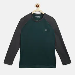CHIMPRALA Boys Green & Grey Solid Round Neck Sports T-shirt-picture-34