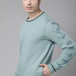 Roadster Men Blue Solid Sweatshirt-picture-34
