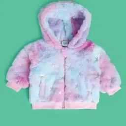 MINIKLUB Kids Pink & Blue Embellished Full Sleeves Jacket-picture-34