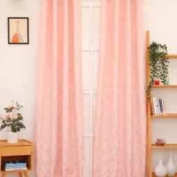 Ariana Vera FEATHER Pink Polyester 9 ft Long Door Curtain image 2