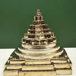 Exotic India Gold Toned Shri Yantra Religious Idol Showpiece-image-15