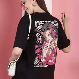 Tromko Women Pack of 2 Graphic Printed Round Neck Cotton Relaxed Fit T-shirts image 5