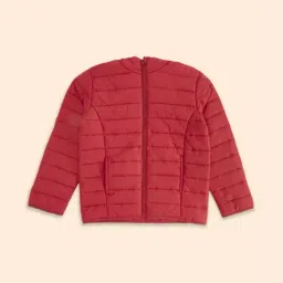 Pantaloons Junior Maroon Quilted Full Sleeves Jacket-image-64