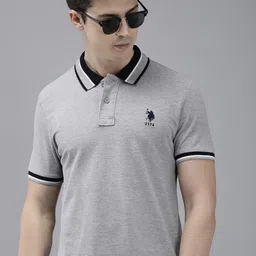 U.S. Polo Assn. Solid Polo Collar Slim Fit Casual T-shirt-picture-42