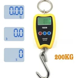 WeighTAJ Mini Crane Scale 200kg Digital Hanging Scale, Weighing Scale - Electronic Portable Weight Machine for Luggage, Agriculture, Fishing & Scrap (Orange(WT-TS320)) image 4