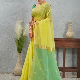 KALINI Woven Design Zari Silk Blend Saree image 4