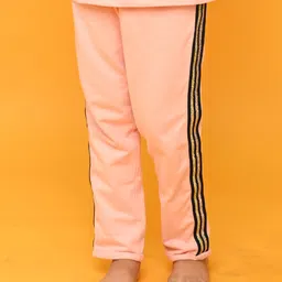 Anthrilo Cotton Solid Side Taped Joggers - Pink-picture-21