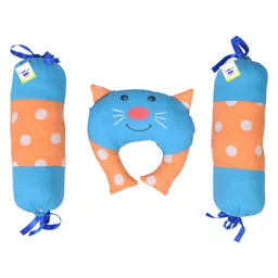 Babytoons New Born Baby Pillow for Head Shaping with 2 Matching Lot Pillows/Bolsters (0-6 Months) (Blue)-picture-15