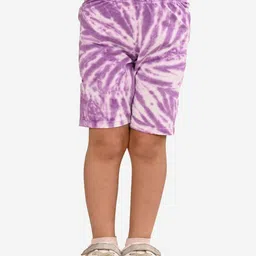 Bonkids Cotton Woven Tie Dye Shorts - Purple-image-66