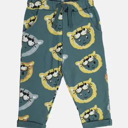 MINI KLUB Boys Animal Printed Regular Fit Mid-Rise Cotton Trousers-picture-19