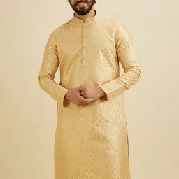 Manyavar Men Ethnic Motifs Embroidered Regular Sequinned Kurta with Pyjamas image 5
