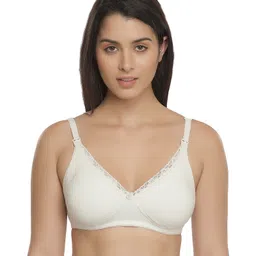 Inner Sense Pack Of 3 Organic Cotton Antimicrobial Soft Nursing Bra - White & Beige image 3