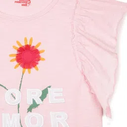 Under Fourteen Only Frilled Sleeves More Amor Floral Embroidered Top - Pink image 3