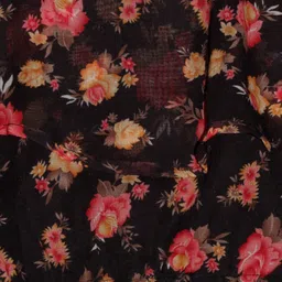 Kiddopanti Half Sleeves Floral Printed Layered Top - Navy Blue image 4