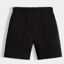 Orange Sugar 100% Cotton Knit Pack Of 2 Solid Shorts - Black & Grey image 4
