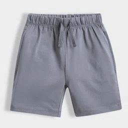 Orange Sugar 100% Cotton Knit Pack Of 2 Solid Shorts - Black & Grey image 5