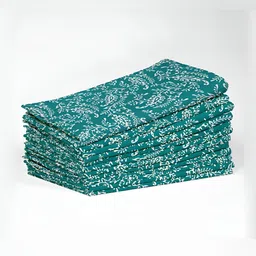 Vargottam 12 Piece Blue & White Printed Cotton Table Napkins image 4