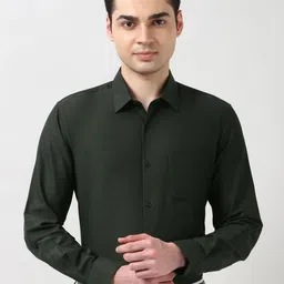 Peter England Spread Collar Regular Sleeves Slim Fit Formal Shirt-picture-31