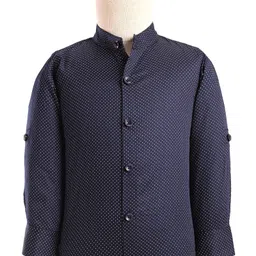 Robo Fry Woven Full Sleeves Polka Dots Print 3 Piece Party Suit - Yellow image 5