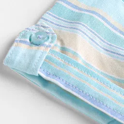 Dapper Dudes Half Sleeves Striped Shirt - Pista image 5