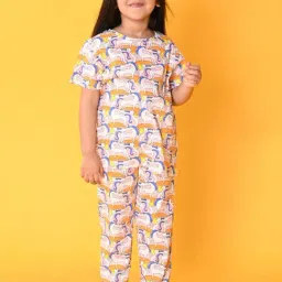 Anthrilo Kids Multicolor Cotton Printed T-Shirt Set-picture-37