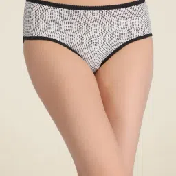Clovia White Printed Hipster Panty-image-14