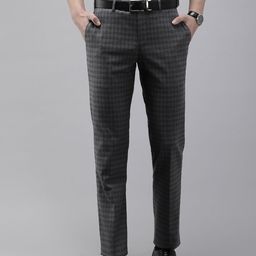 Park Avenue Men Checked Smart Fit Mid-Rise Formal Trousers-picture-35