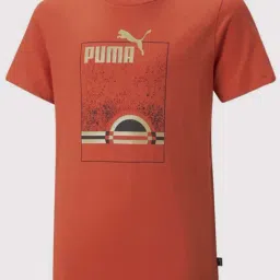 Puma Kids Essential+ STREET ART Summer Chili Powder Orange Cotton Printed T-Shirt-picture-24