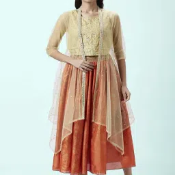 Akkriti by Pantaloons Beige Embellished Shrug-picture-26