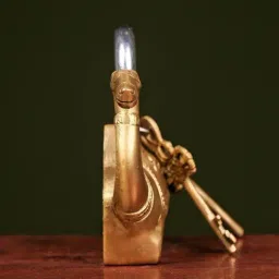 Ekaa Handicrafts Gold Brass Camel Lock with keys image 3