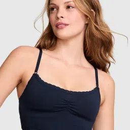victoria's secret intimates Victoria's Secret Pink Bralettes And Bra Tops Cotton Dorm Lightly Lined Bralette Blue-picture-17