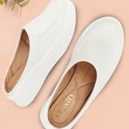 Fausto Women's White Mule Shoes-picture-23