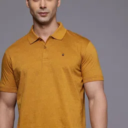 Louis Philippe Sport Printed Polo Collar Pure Cotton Slim Fit T-shirt image 1