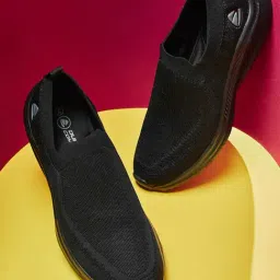 Duke Men's Black Walking Shoes-picture-34